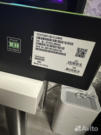 Видеокарта rtx 3060 ti asus tuf gaming