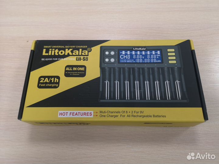 Зарядное устройство Liitokala Lii-S8 с жк-дисплеем