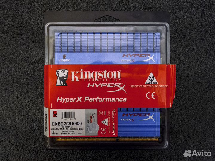 DDR3 2x4gb 1600mhz 2rank CL9-9-9-27 HyperX
