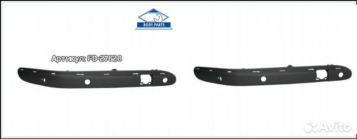 Молдинг переднего бампера Mercedes W203 правый