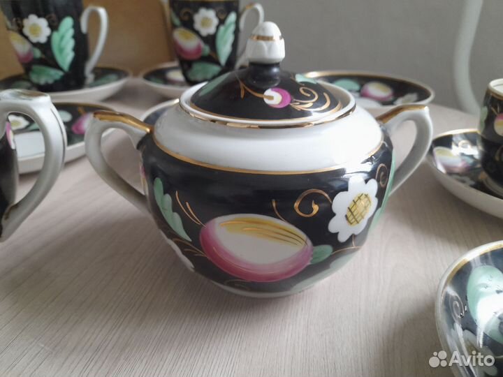 Чайный сервиз Цветы Вербилки СССР