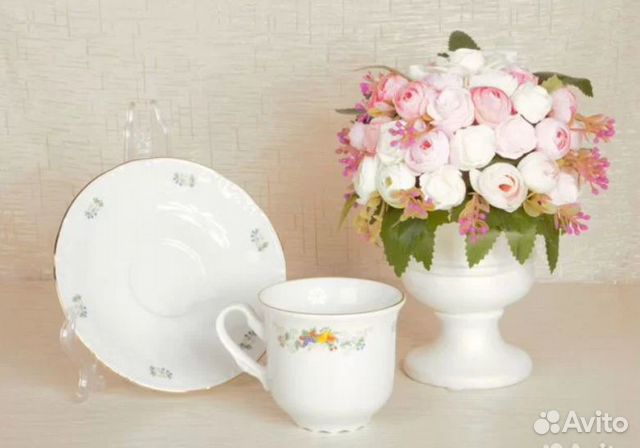 Чайная пара, фарфор, Thun - Чехия, набор 12 пр