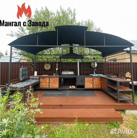 Мангал с крышей