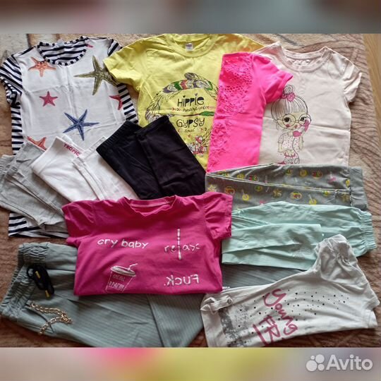 Вещи на девочку пакетами 128 - 140
