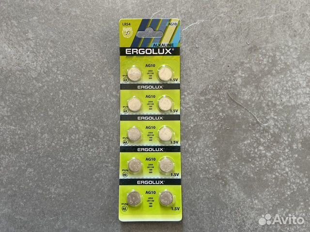 Батарейки ergolux ag10