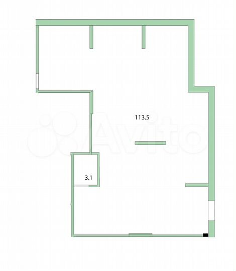 Помещение на Сурикова, 116.6 м²