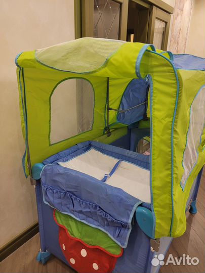 Детская кровать манеж складной seca