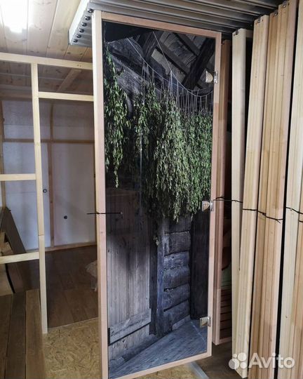 Дверь стеклянная Doorwood для бани и сауны