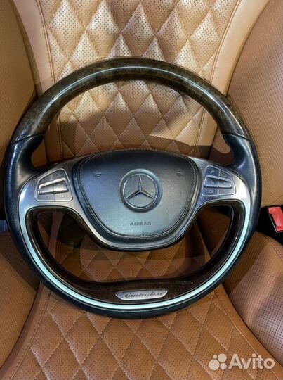 Руль Mercedes S222 комплектный с обогревом
