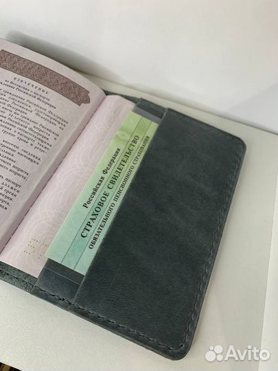 Обложка для документов натуральная кожа докхолдер