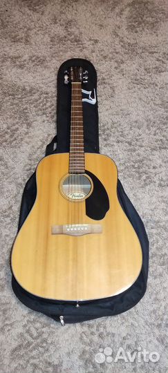 Гитара Fender CD-60S Dread/NAT + чехол, кападастер