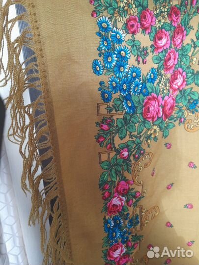 Павловопосадский платок шерсть