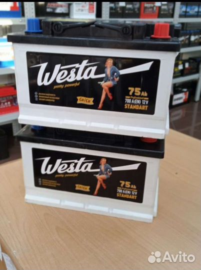 Аккумулятор на автомобиль Westa black 75ah низкая