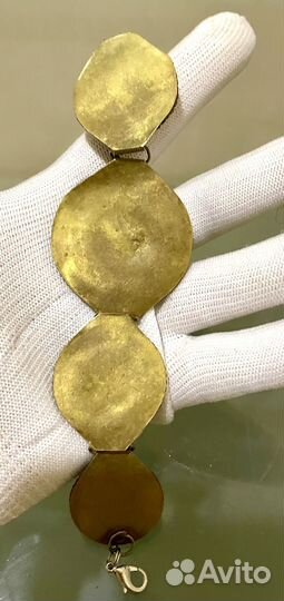 Браслет,камни,латунь