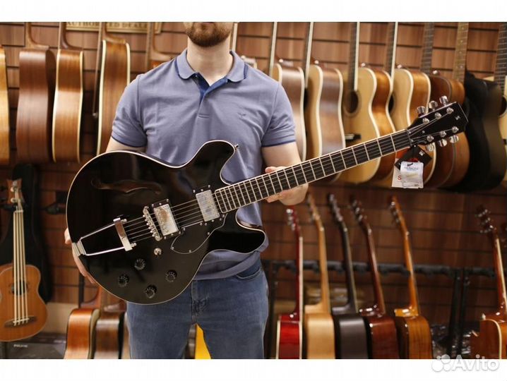 Stagg SVY 533 BK полуакустическая электрогитара, ч