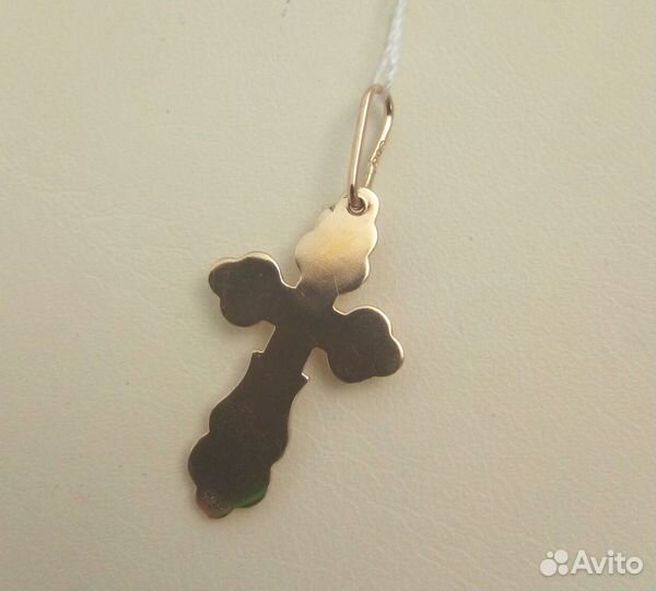 Крест / 1,41г / Золото585 / фианиты круглые