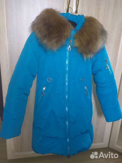 Зимнее пальто для девочки 152