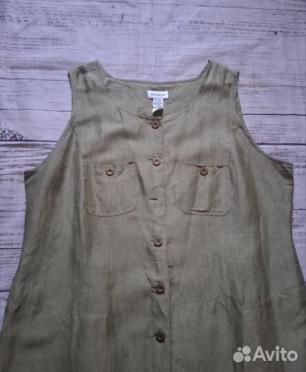 56 размер, лён, вискоза, платье Avenue