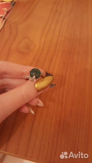 Серебряное кольцо с агатом
