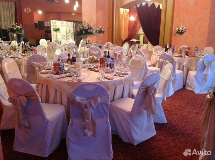 Банты атласные на стулья