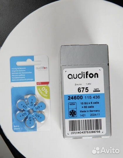 Батарейки для слуховых аппаратов 13, 675, 312, 10