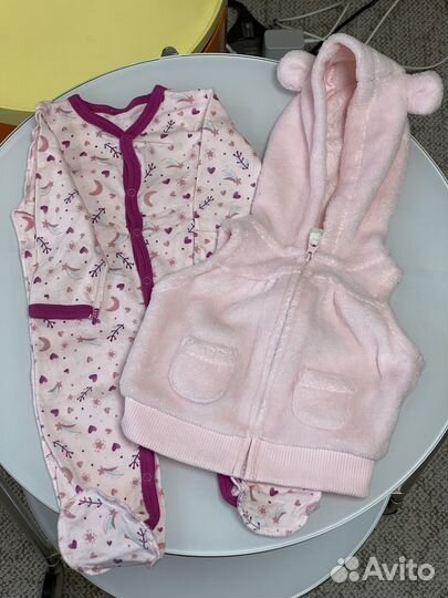 Пакет детских вещей на новорождённую девочку р.56