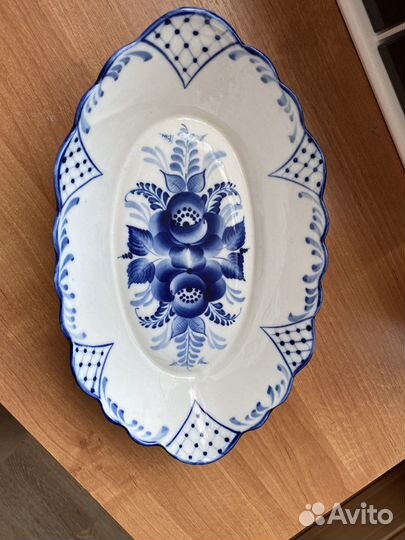 Блюдо/салатник Гжель