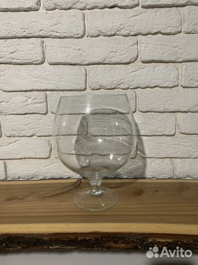 Бокал ваза стеклянная