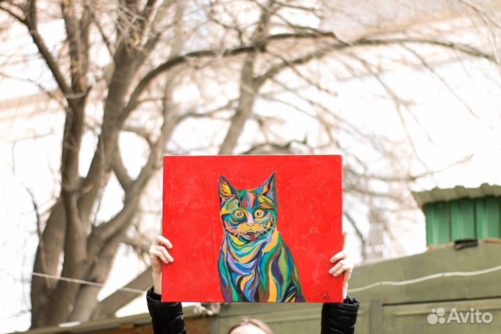 Картина с изображением кота