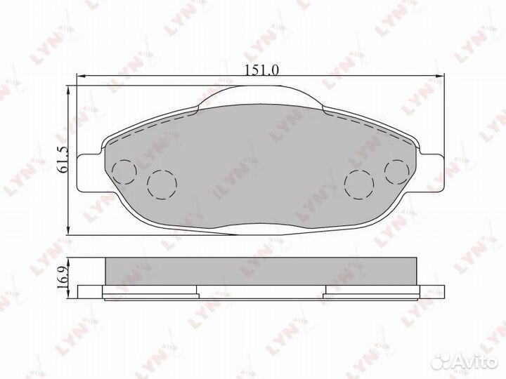 Колодки тормозные дисковые перед
