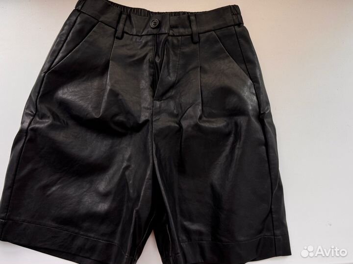 Шорты бермуды кожаные