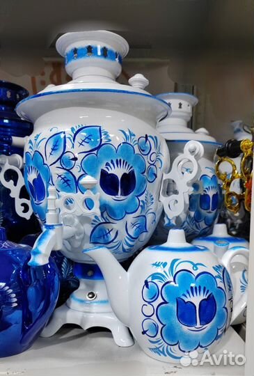 Самовар электрический расписной с автоотключением