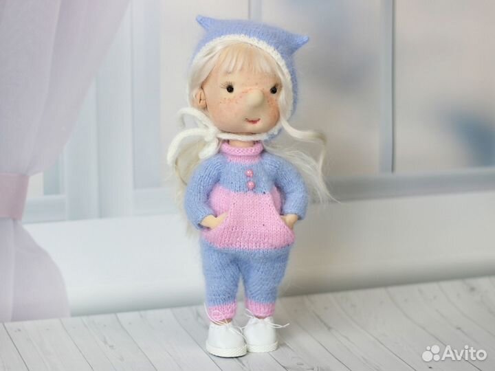 Кукла текстильная ручной работы Блондинка