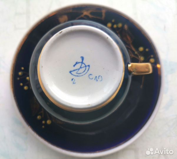 Чайный сервиз кобальт Довбышевский фз на 6 персон