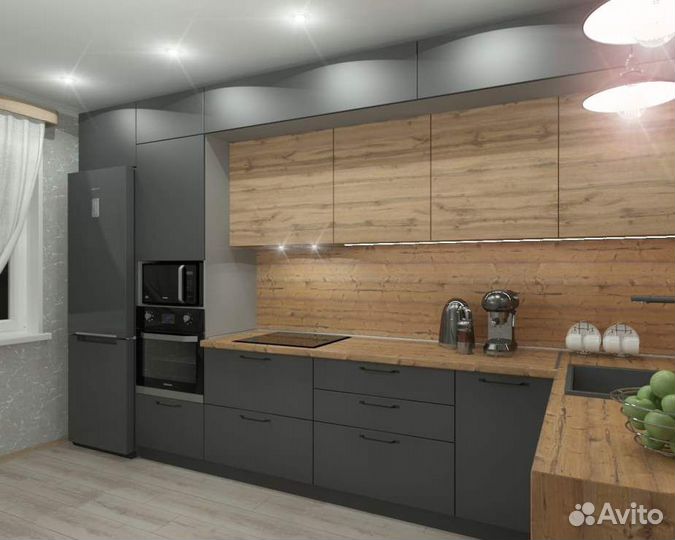 Кухня бетон лофт (кухня за 3 дня)