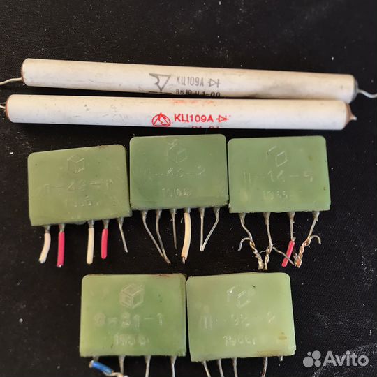 Радиодетали СССР, конденсаторы, транзисторы