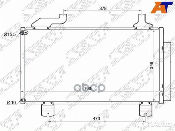 Радиатор кондиционера Honda Accord 08-13 ST-HD2