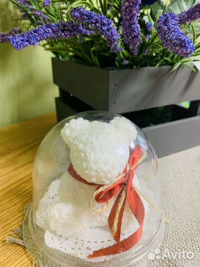 Мыло мишка из розочек