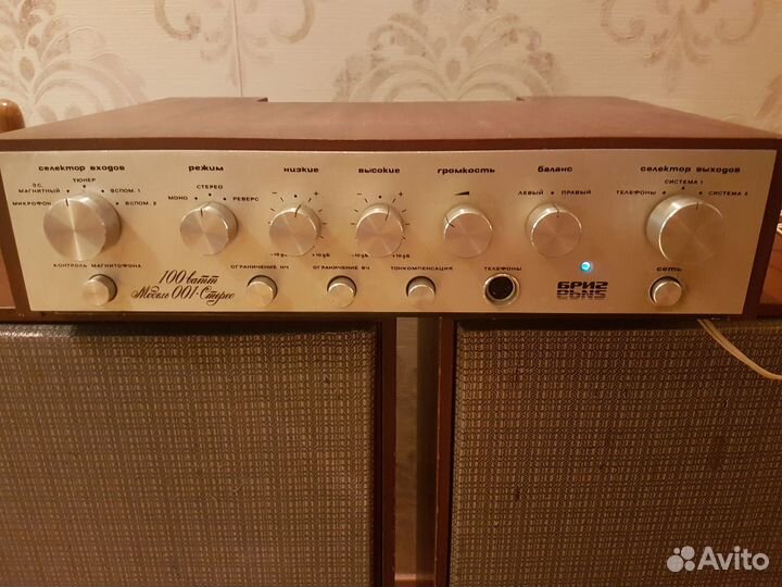 Акустические колонки S-90 и усилитель Бриг-001