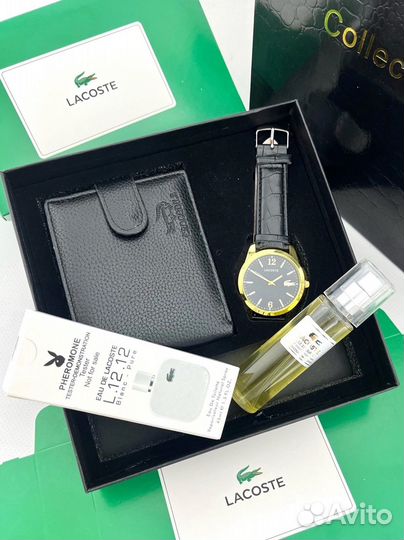 Подарок для мужчин кошелек+ часы+ духи