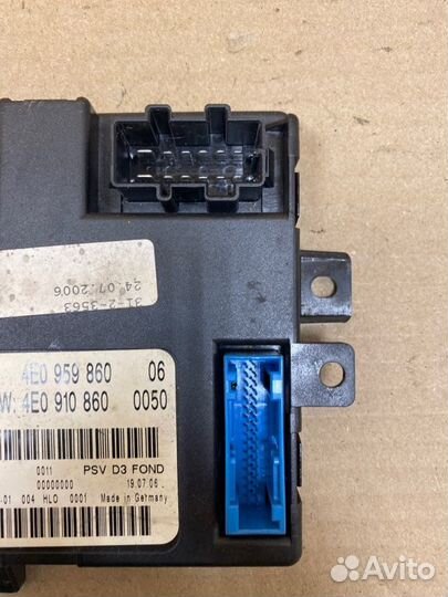 Блок управления сиденьем Audi A8 D3 BVJ 2006