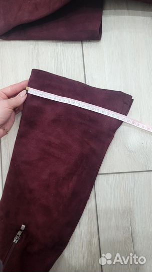 Сапоги женские натуральная замша 37