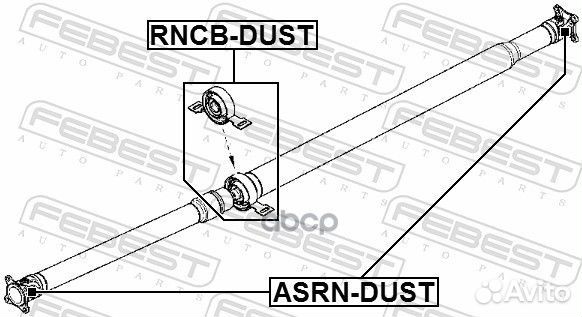Подшипник подвесной renault duster 2011- rncb-dust