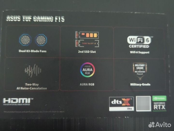 Asus tuf gaming f15 игровой ноутбук