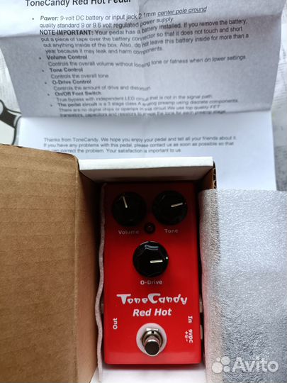 Гитарная педаль tone candy red hot