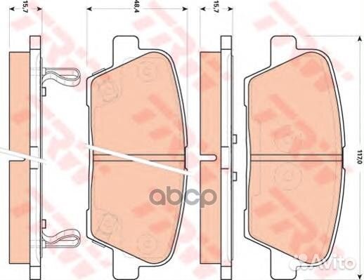 Колодки тормозные дисковые зад 1,171 GDB349