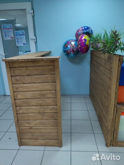 Стойка ресепшн лофт дерево