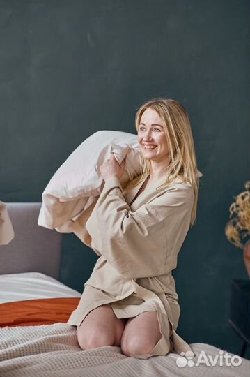 Льняной халат кимоно 42-48