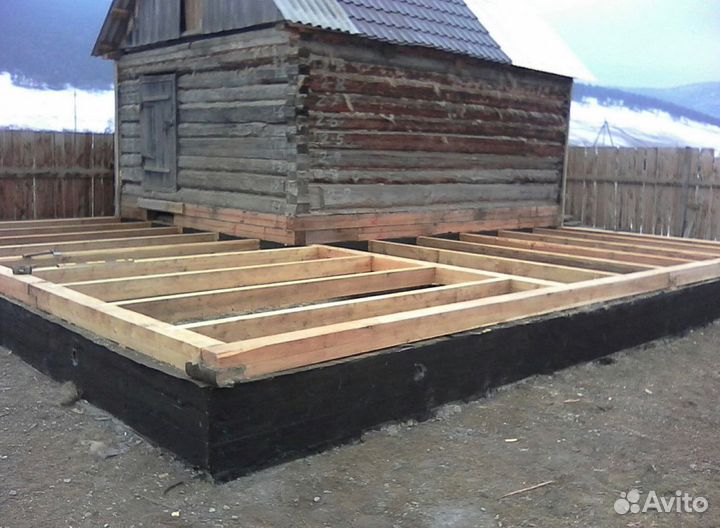 Кровельные работы/Пристройки/Полы/Фундаменты