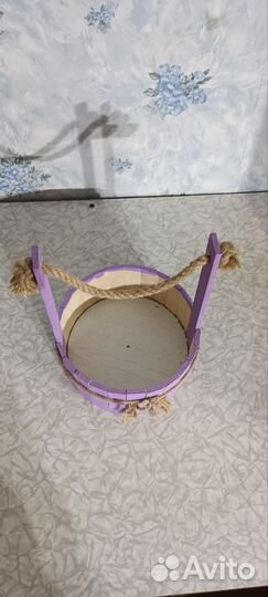 Деревянное кашпо